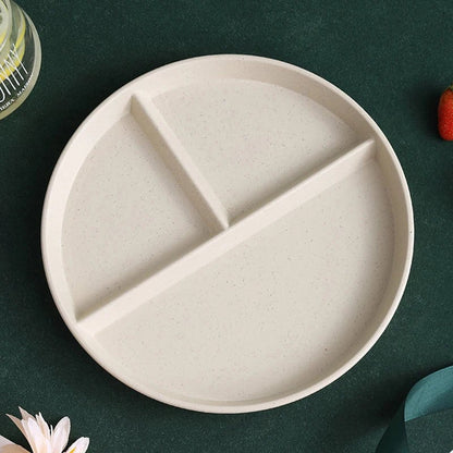3-Compartment Portion Control Dinner Plate - Microwave Safe PP