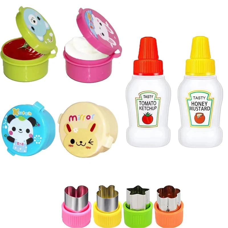 Mini Animal Fruit Forks Kids Set Silicone Vegetable Cutter Dividers