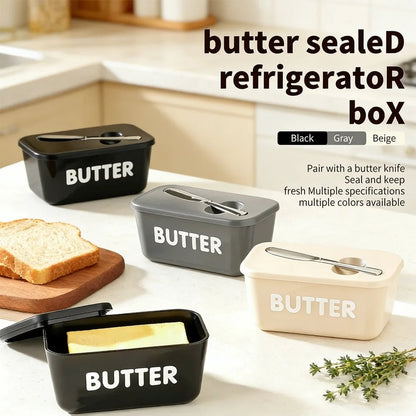 Large Capacity Butter Cheese Storage Box with Tools - Fridge Organizer