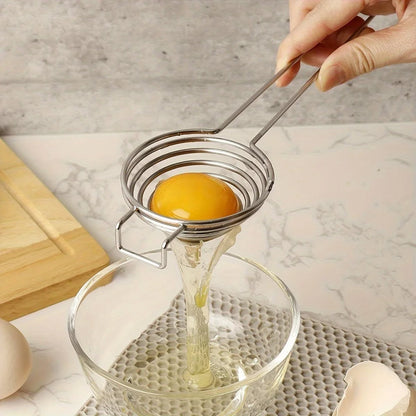 Premium Stainless Steel Egg Yolk Separator - Filter Function