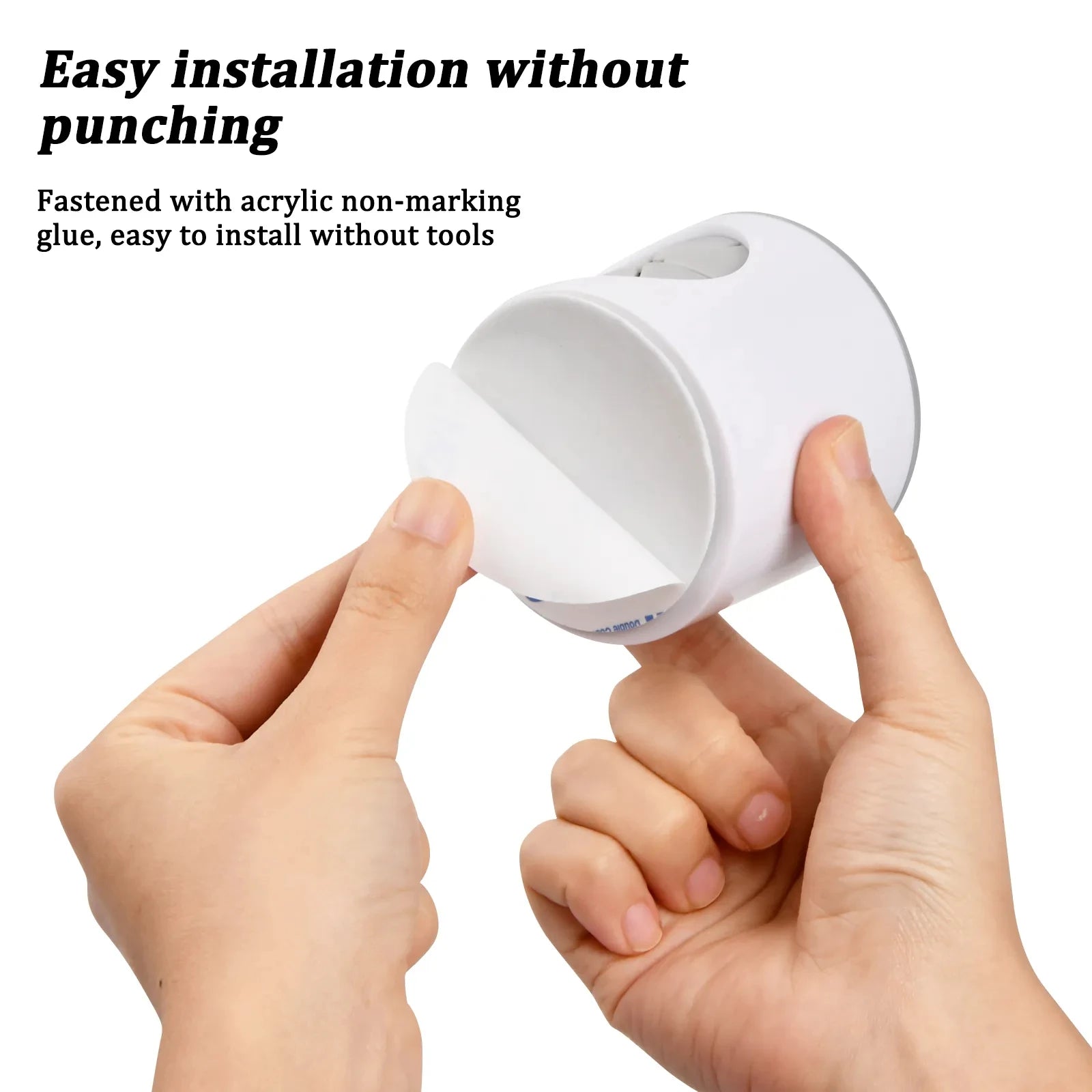 2pcs Wall Mount Electric Toothbrush Holder Self-Adhesive Bathroom