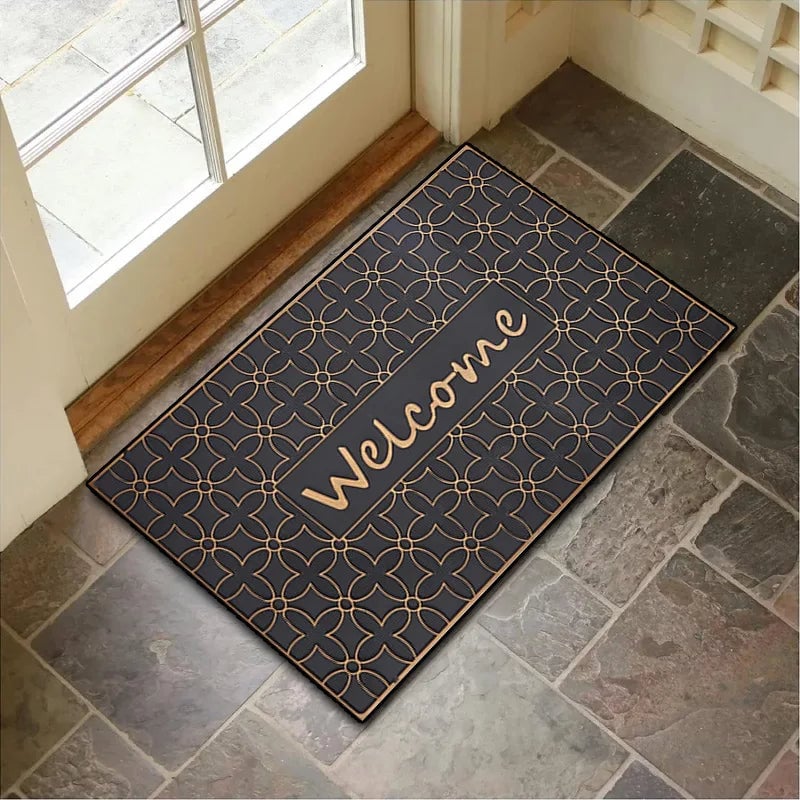 Diatom Mud Non-Slip Door Mat - Super Absorbent Geometric Bathroom Rug