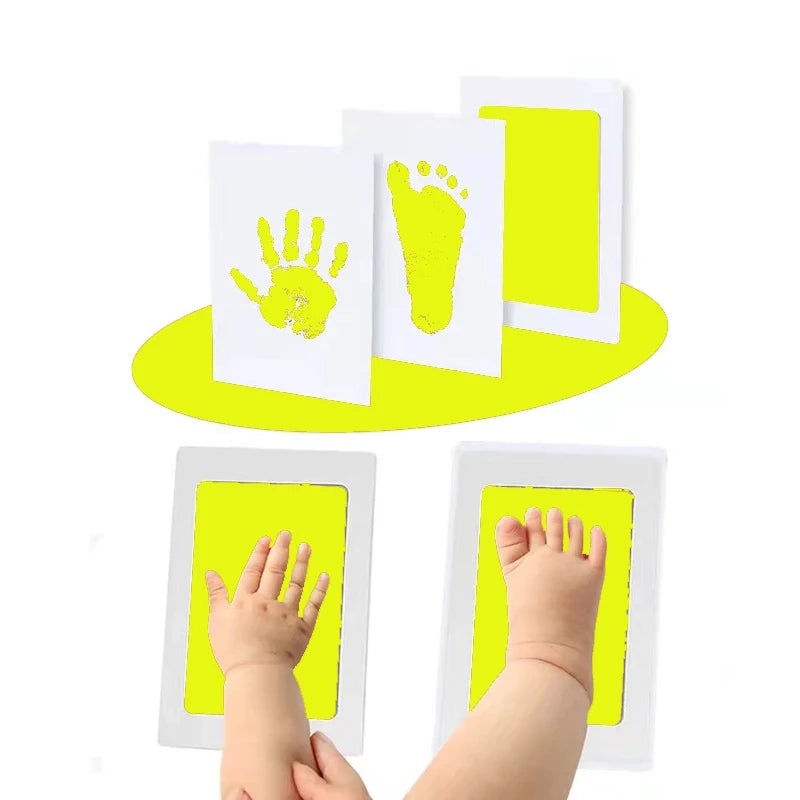 Newborn Baby Handprint Footprint Kit Ink Pads Photo Frame Gift