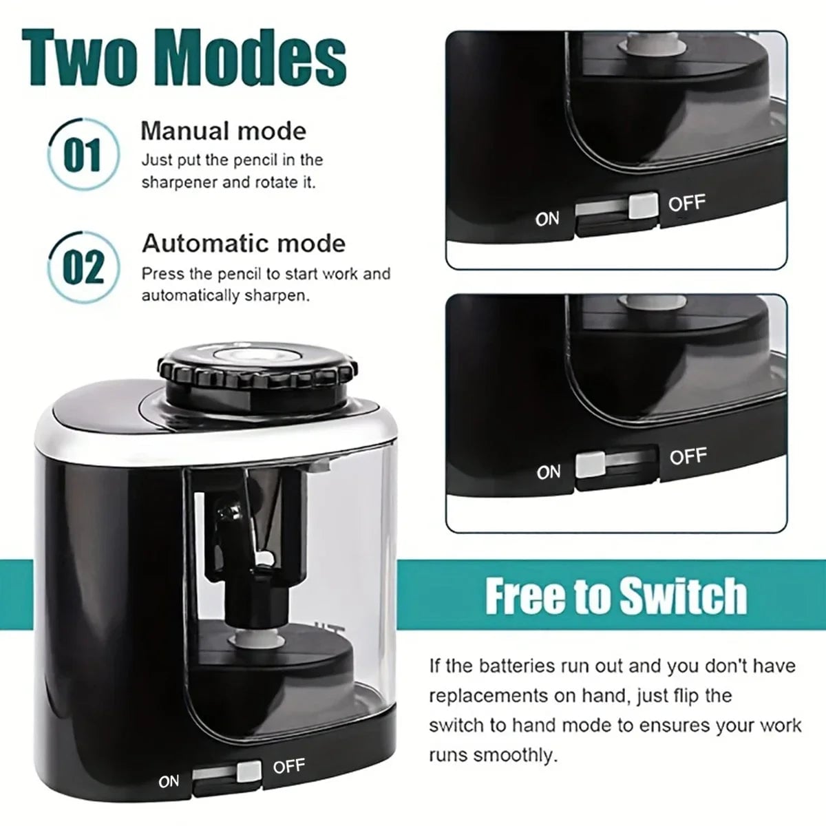 Electric Desktop Pencil Sharpener 6-8mm Automatic Assembly