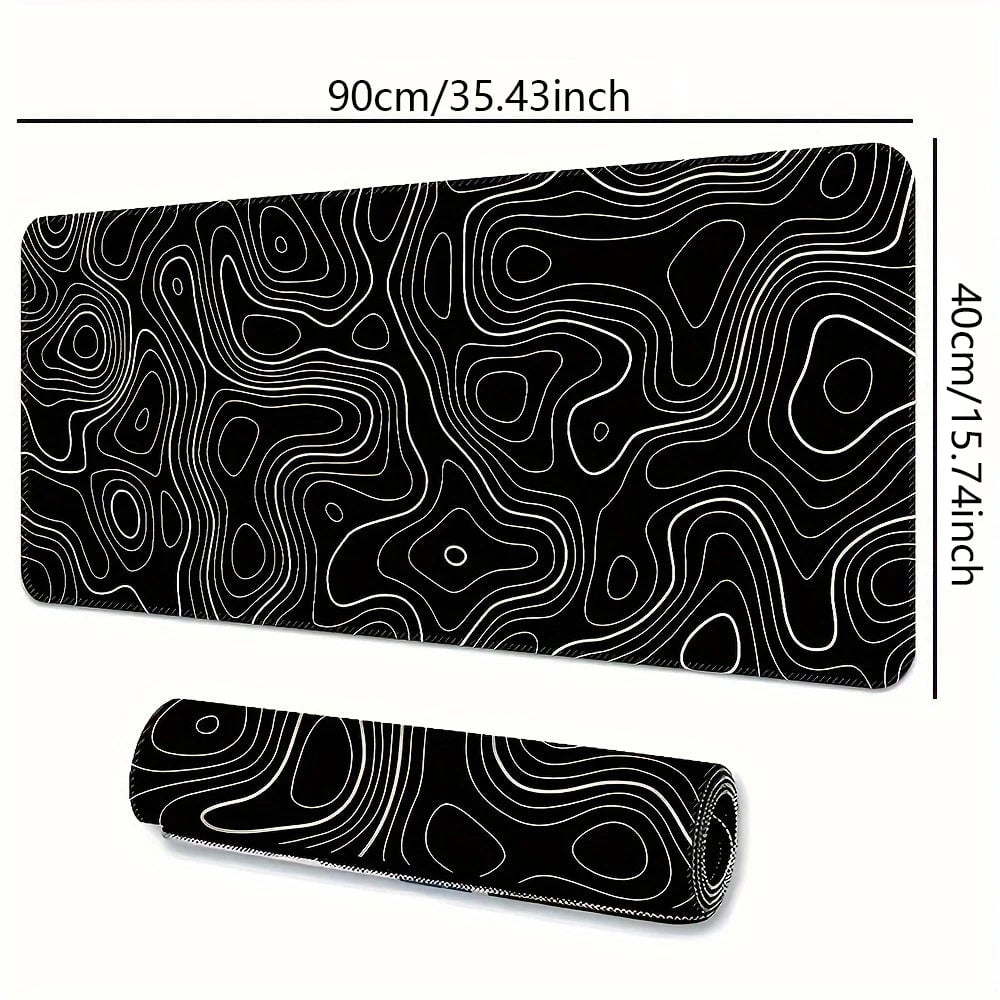 Large Gaming Mouse Pad Extended Non-Slip Rubber Base Stitched Edge