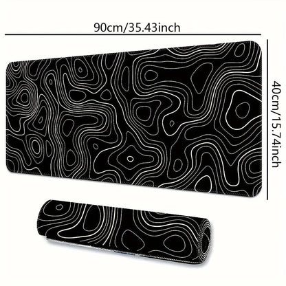 Large Gaming Mouse Pad Extended Non-Slip Rubber Base Stitched Edge