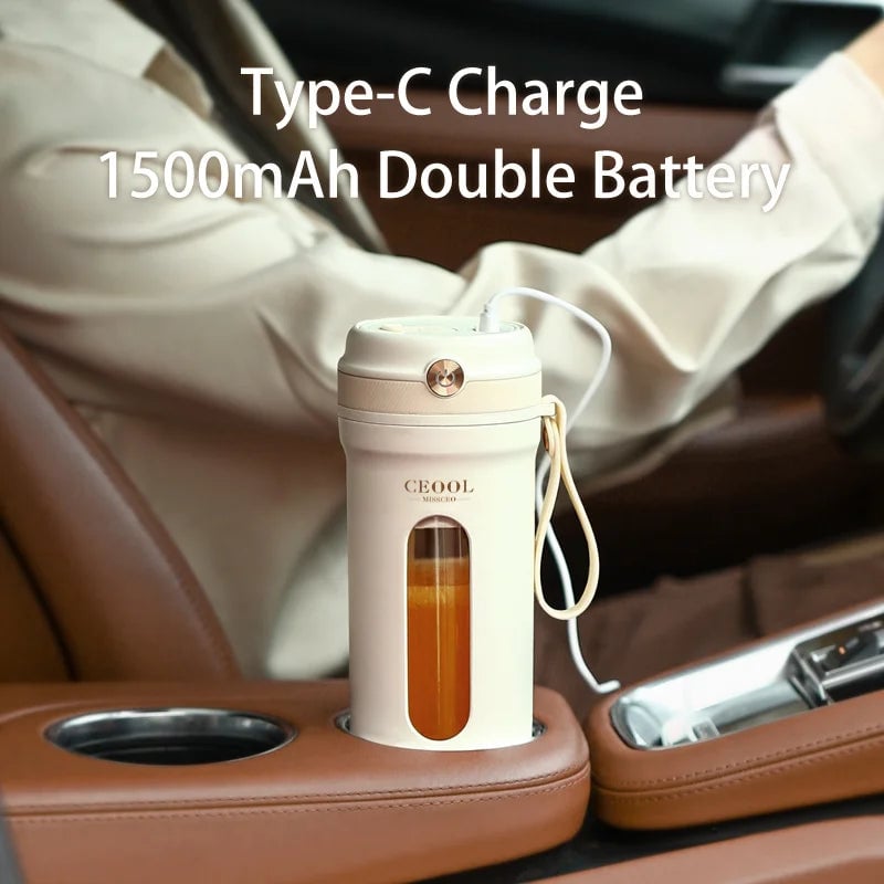 Mini Portable Electric Blender 380ml USB Rechargeable Fruit Juicer