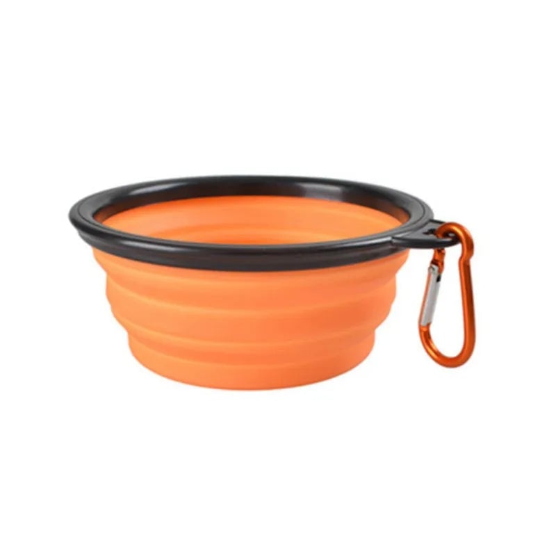 Collapsible TPR Silicone Pet Bowl - Portable Travel Food Water Bowl