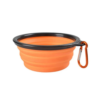 Collapsible TPR Silicone Pet Bowl - Portable Travel Food Water Bowl
