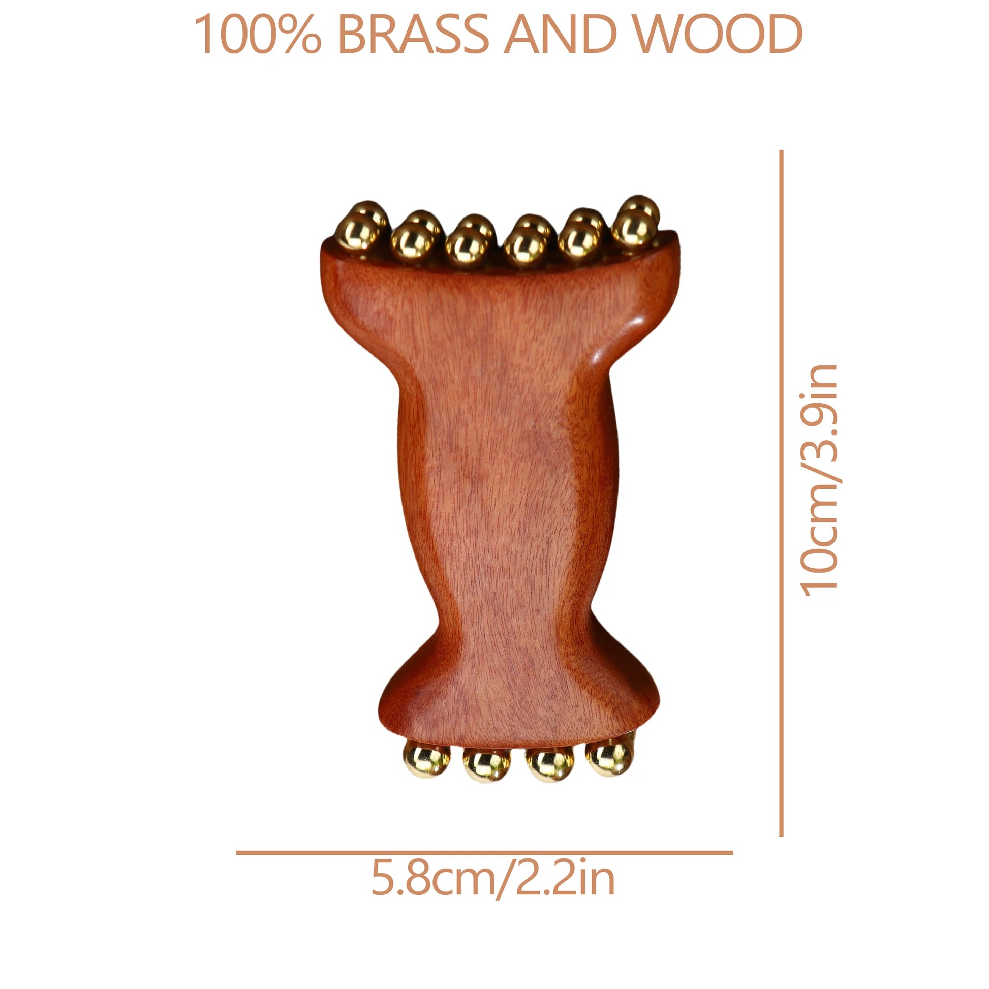 Copper Wood Lymphatic Face Massager - Anti-Aging Jawline Firming Tool