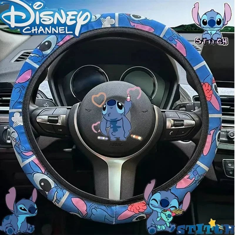 15 Inch Disney Stitch Steering Wheel Cover Universal Fit Kawaii