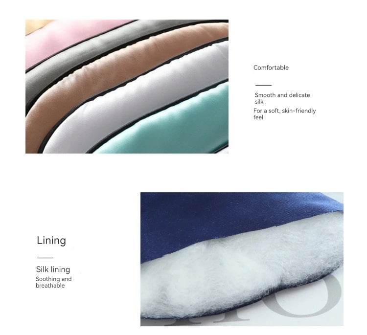 Imitation Silk Sleep Eye Mask - Portable Travel Blindfold Eyepatch
