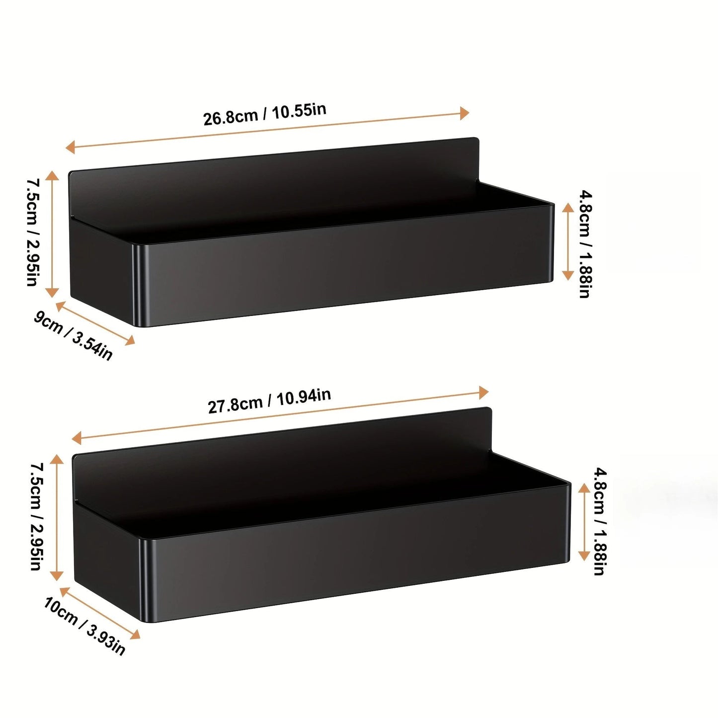 2pc Magnetic Storage Rack Set for Fridge Washing Machine Side Panel