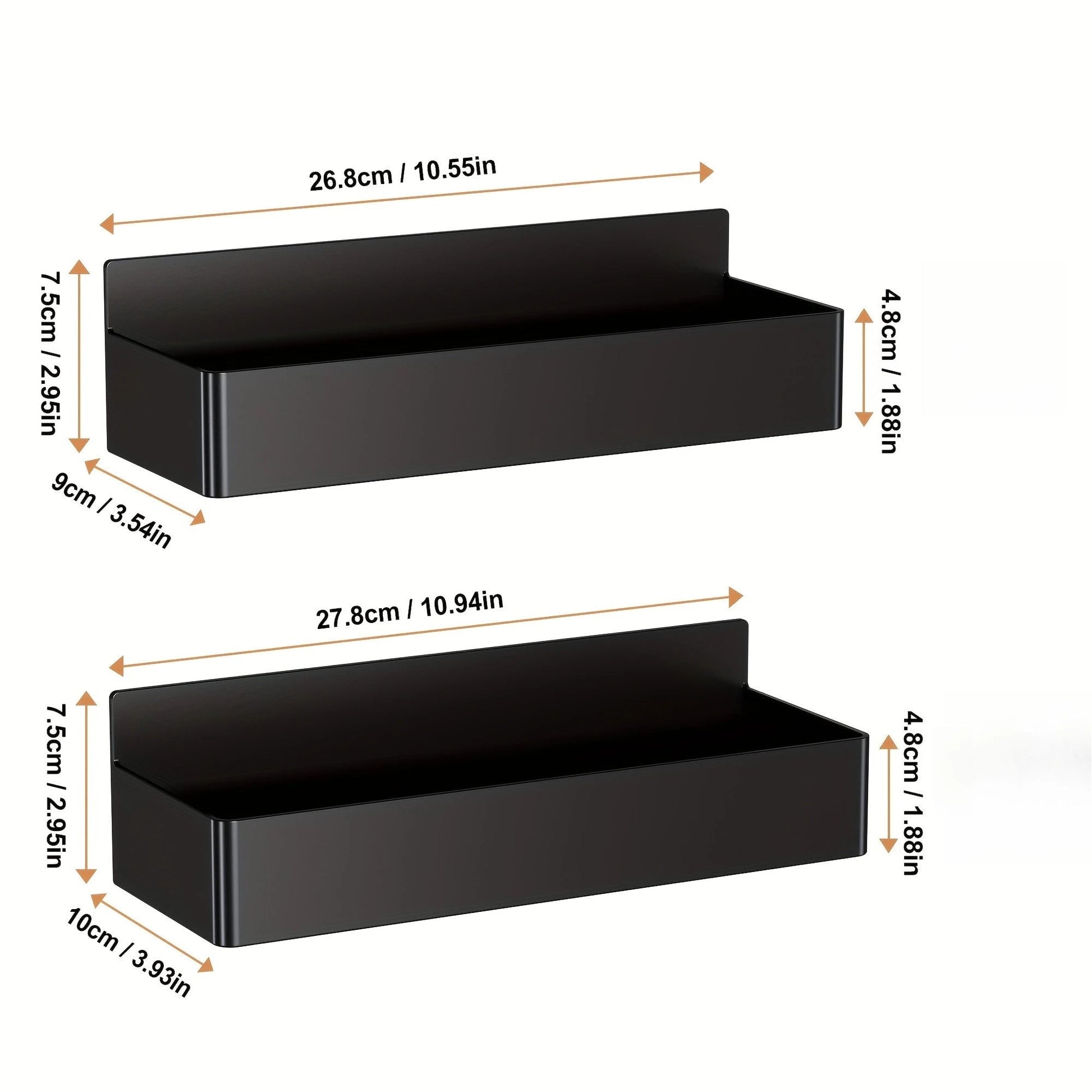 2pc Magnetic Storage Rack Set for Fridge Washing Machine Side Panel