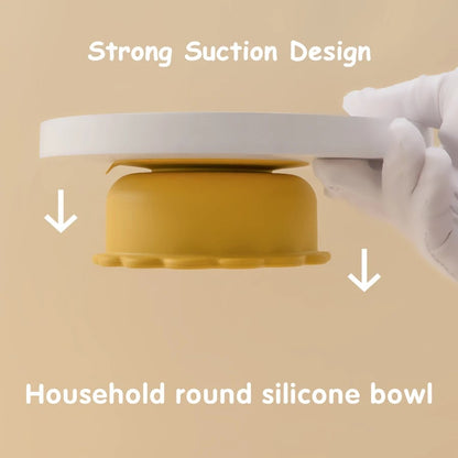 BPA Free Silicone Baby Bowl - Lion Shape with Suction Base