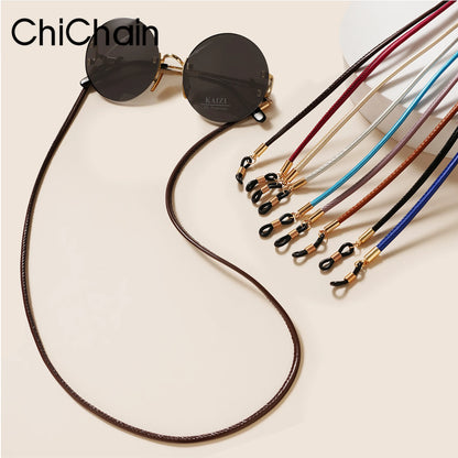 Braided Leather Sunglasses Lanyard Strap - Eyeglass Chain Cord