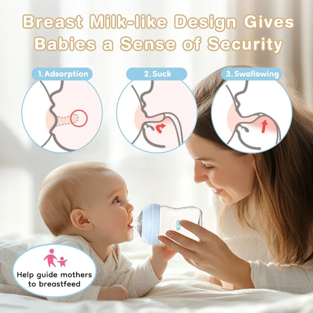 BPA-Free PP Baby Bottles 150/240/330ML with Handles Newborn Feeding