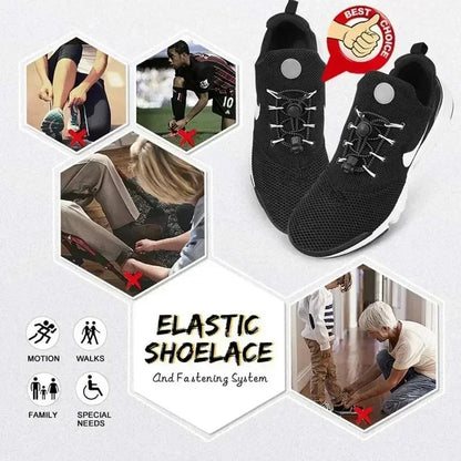Elastic No Tie Shoelaces with Lock - Stretching Sneaker Hiking