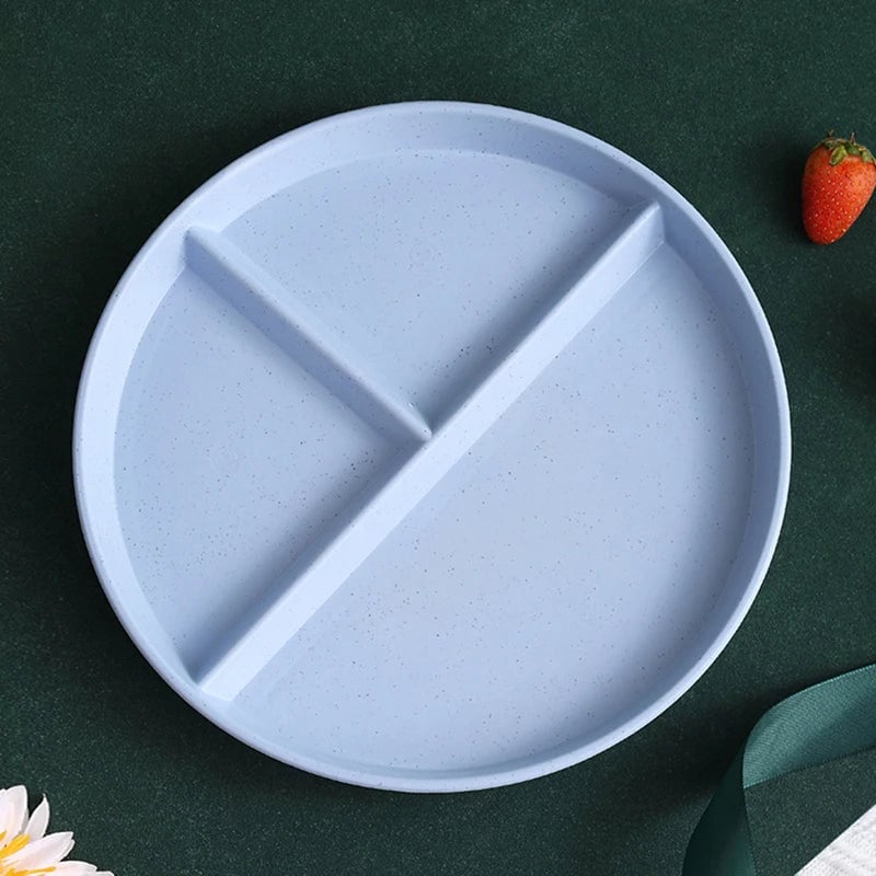 3-Compartment Portion Control Dinner Plate - Microwave Safe PP