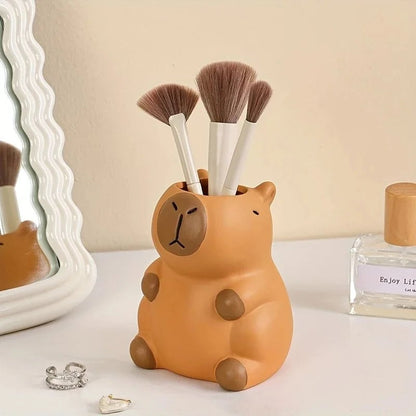 Capybara Desk Organizer - Pen Holder & Makeup Brush Storage