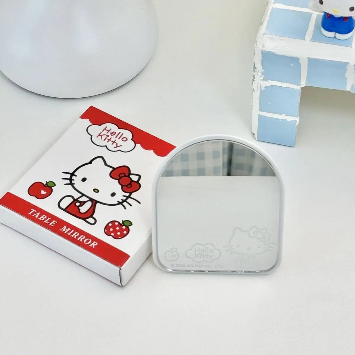 Hello Kitty Metal Desktop Makeup Mirror with Adjustable Bracket