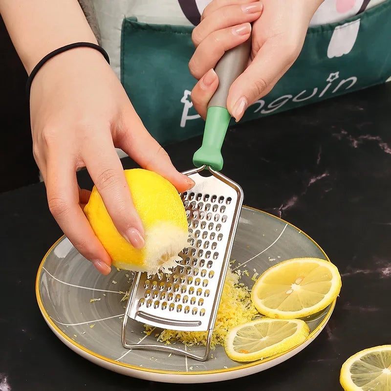 Stainless Steel Cheese Grater with Handle - Handheld Zester