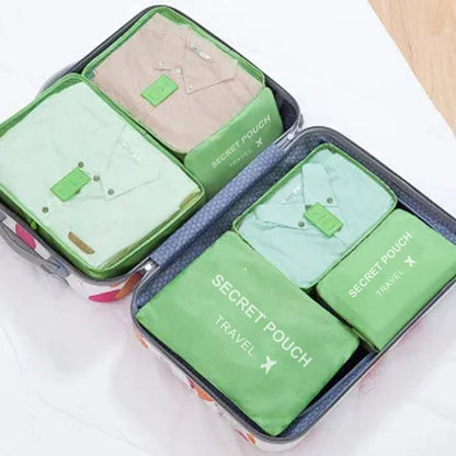 6PCS Waterproof Travel Storage Bags Large Luggage Clothes Organizer