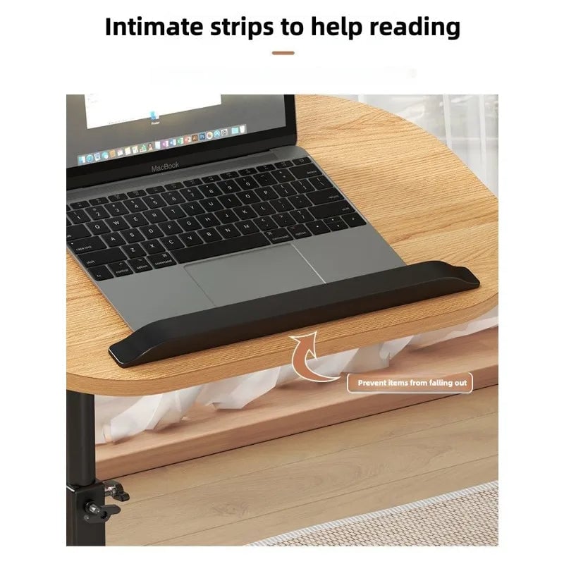 Adjustable Height C Shaped Side Table Swivel Flip Top Laptop Stand