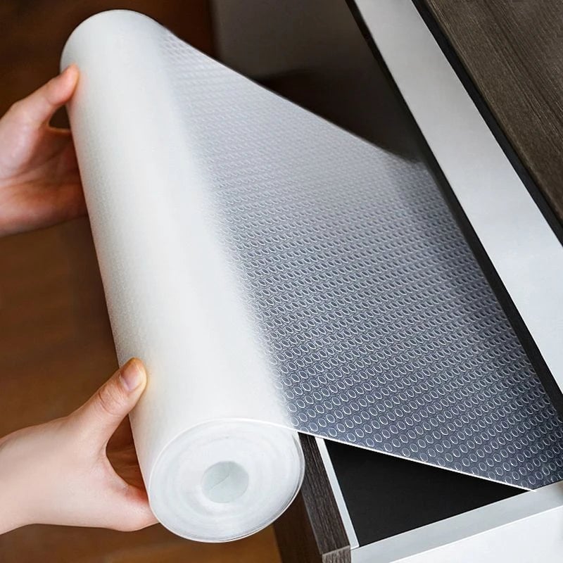 Anti-Slip Reusable Drawer Liner Mat - Kitchen Cabinet Shelf Pad
