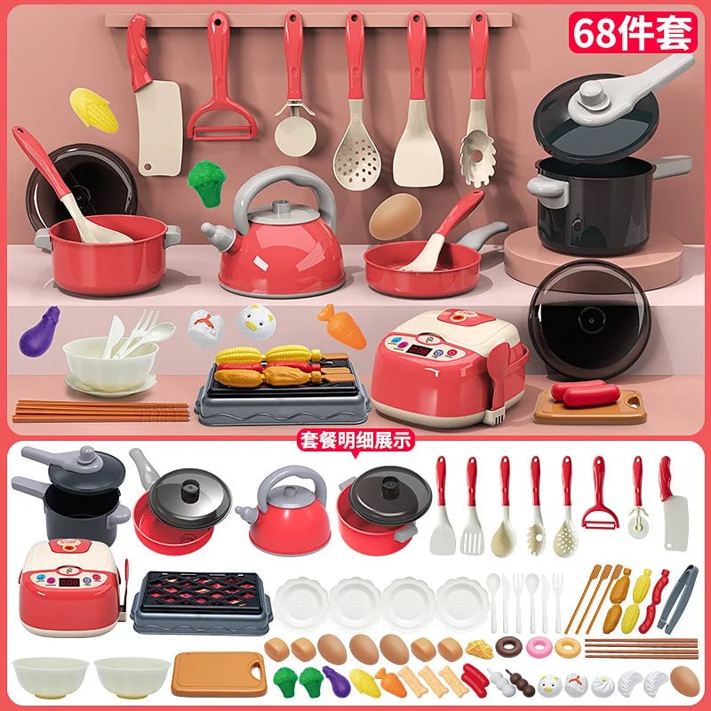 Interactive Musical Kitchen Toy Set with Cutting Tools for Kids Play