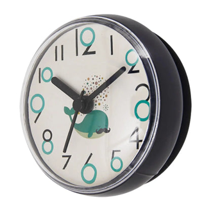 Waterproof Bathroom Shower Clock with Suction Cup - Small Round