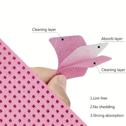 Velvet Free Nail Wipes 50pk Gel Polish Remover White Pink