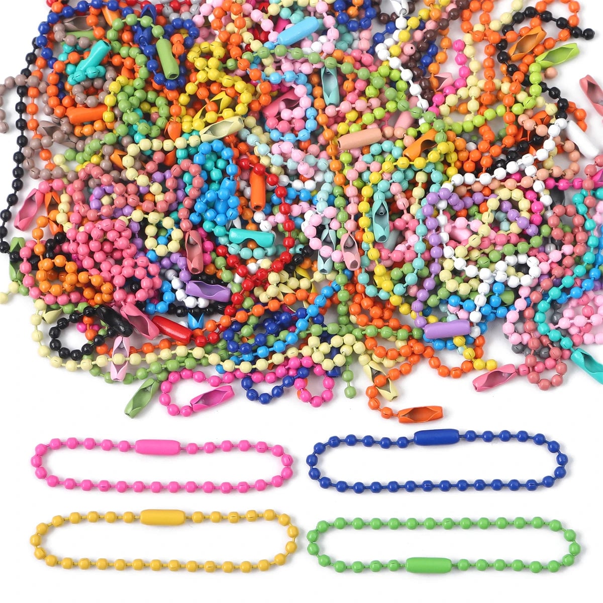 Ball Bead Chains 11.5cm DIY Jewelry Connector 20/40/60/80pcs Set