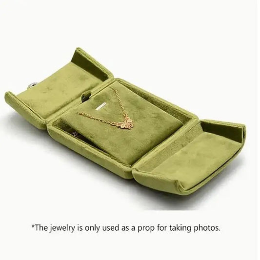Luxury Corduroy Wedding Ring Box - Jewelry Storage for Rings Earrings