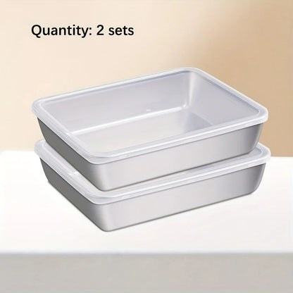 3-Piece Stainless Steel Airtight Food Storage Container Set BPA-Free