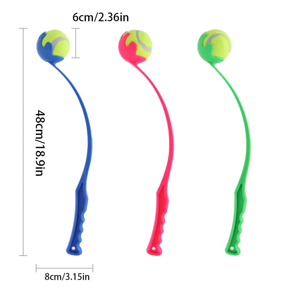 Pet Ball Launcher Stick - Hands-Free Dog Ball Thrower & Retriever