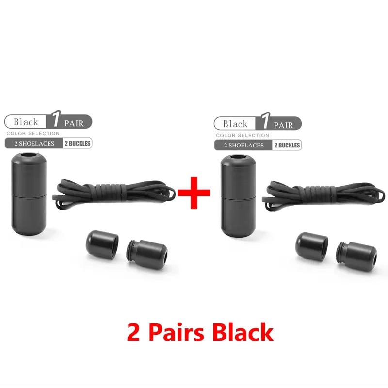 Elastic No Tie Shoelaces - Quick Slip-On Design Kids & Adults