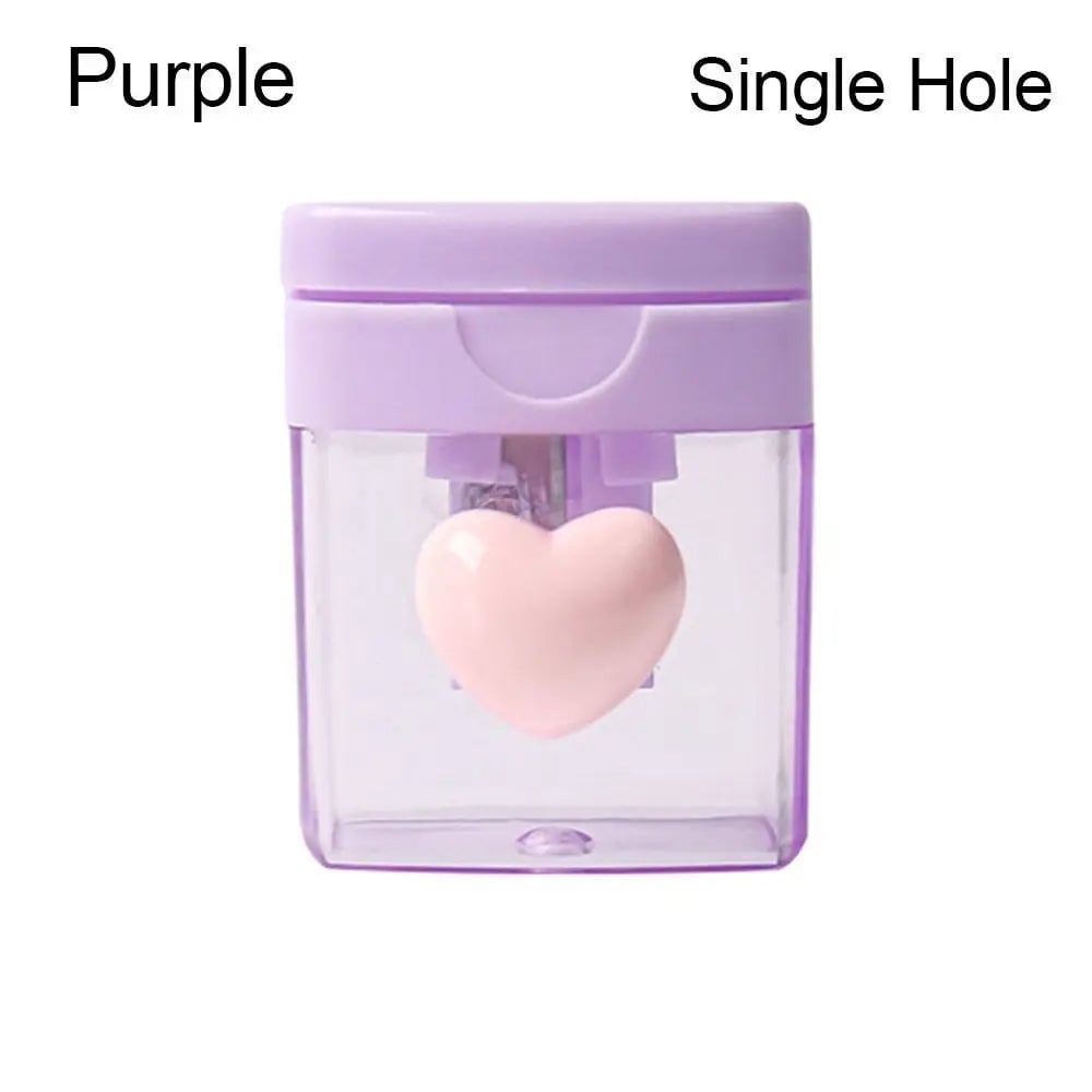 Cartoon Pencil Sharpener Single/Double Hole Student School Office