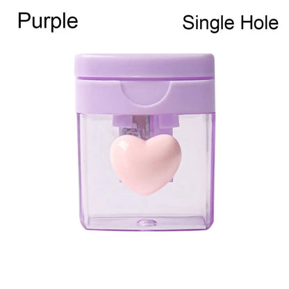 Cartoon Pencil Sharpener Single/Double Hole Student School Office