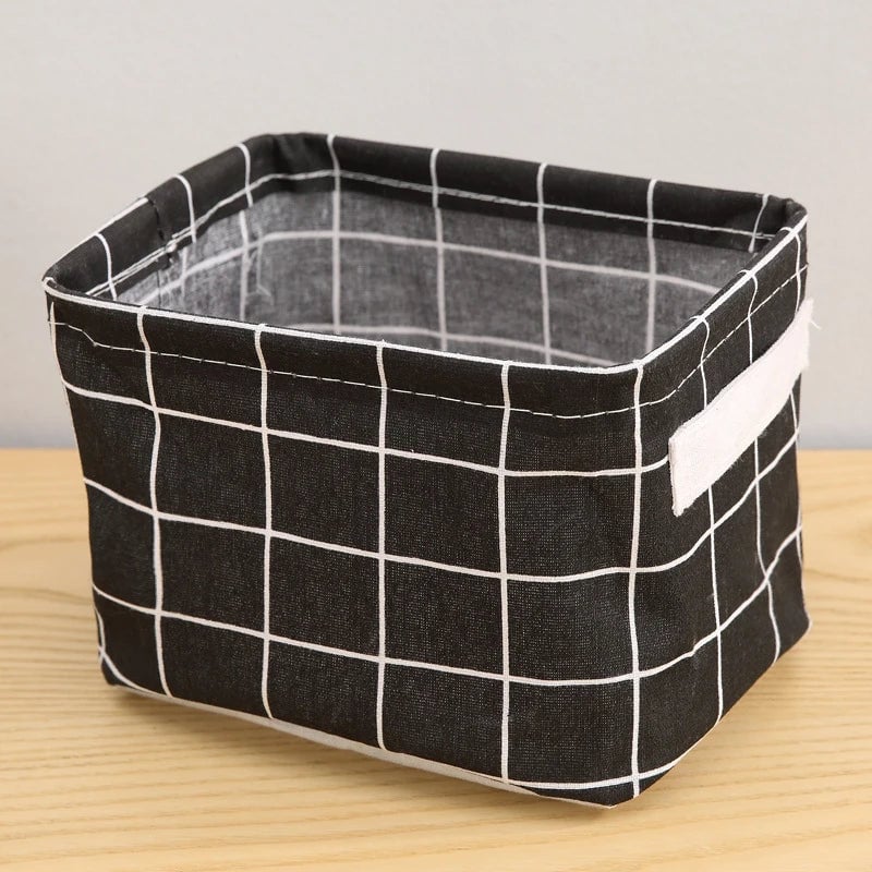 Cotton Hemp Storage Basket - Handheld Organizer for Small Clothing
