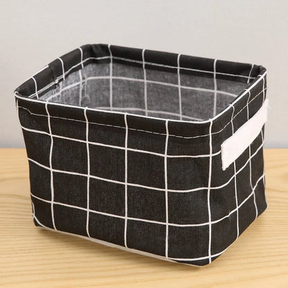 Cotton Hemp Storage Basket - Handheld Organizer for Small Clothing