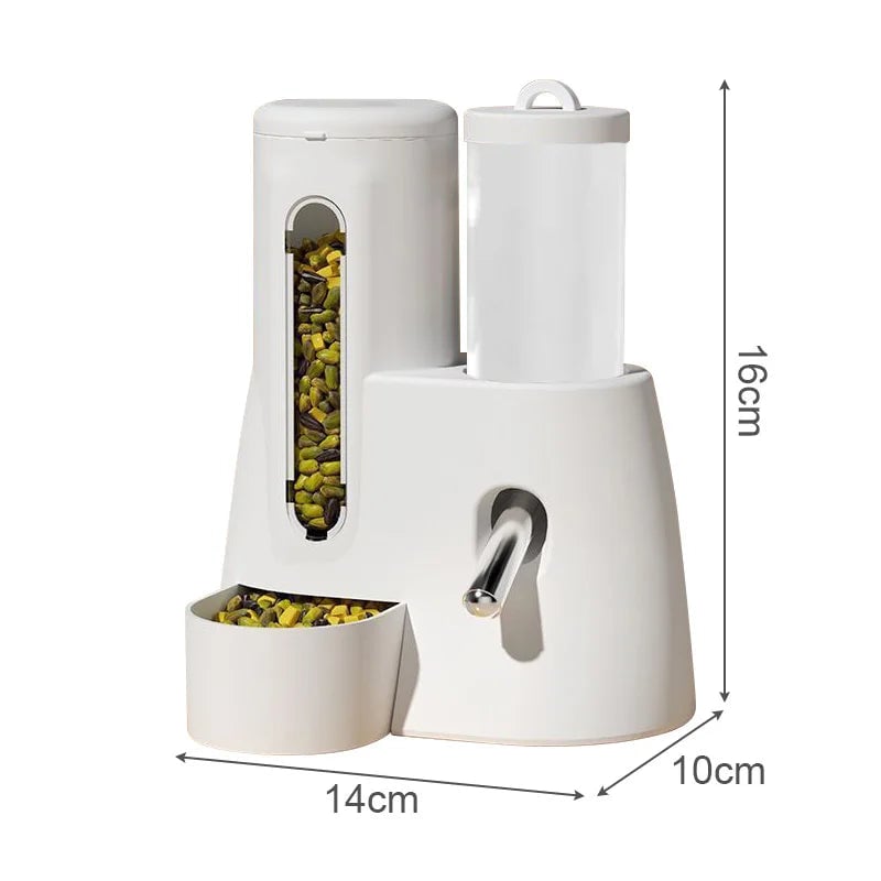 Automatic Hamster Feeder 2-in-1 Water Dispenser & Food Bowl