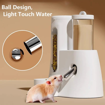 Automatic Hamster Feeder 2-in-1 Water Dispenser & Food Bowl