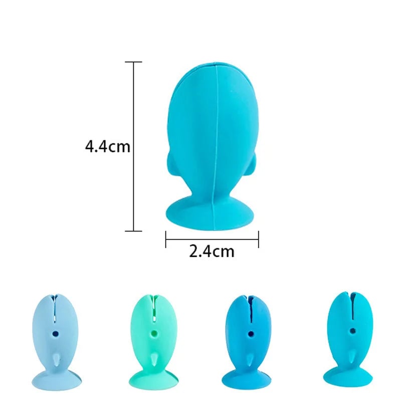 Fish Shape Silicone Toothbrush Holder Travel Storage Rack 4-8 Pcs