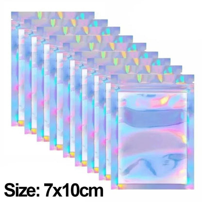 Holographic Laser Sealing Bags - Resealable Food Candy Jewelry
