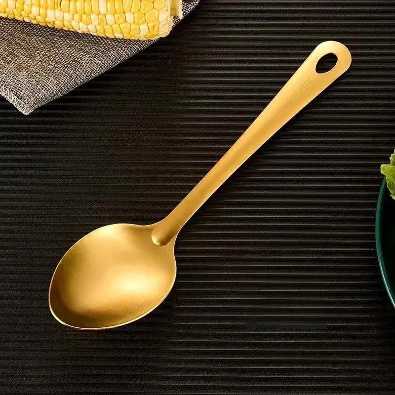 Korean Stainless Steel Kitchen Utensil Set - Spatula, Soup Spoon