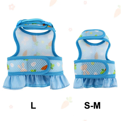 Adjustable Mesh Rabbit Harness Leash - Breathable Vest for Bunnies