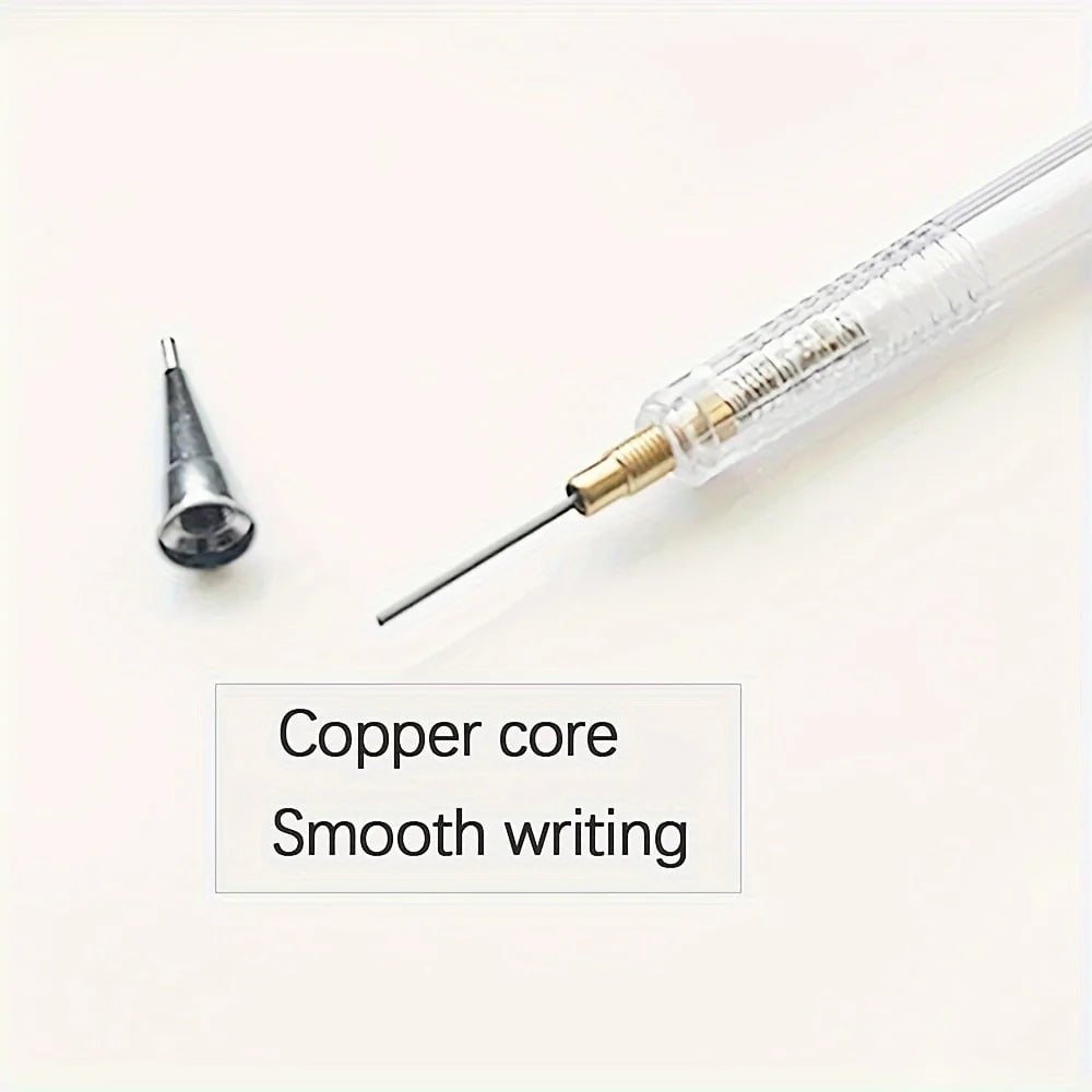 Transparent Mechanical Pencils Set 0.5 0.7 0.9mm 2B Lead Art Drawing