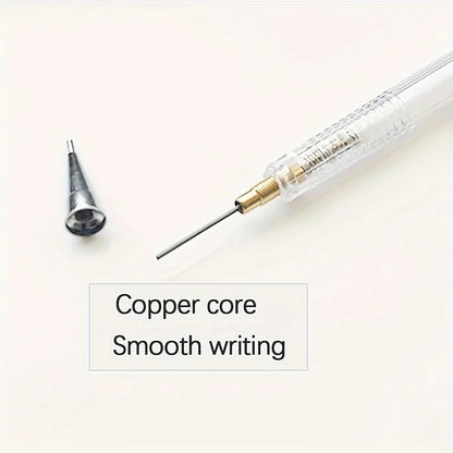 Transparent Mechanical Pencils Set 0.5 0.7 0.9mm 2B Lead Art Drawing