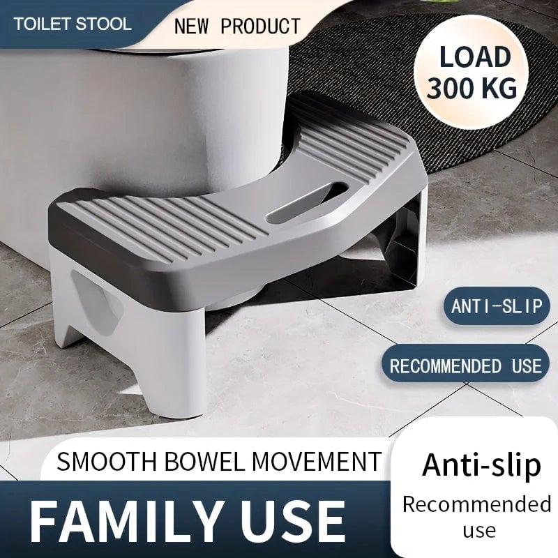 Ergonomic Toilet Footstool - Adult & Kids Squatting Aid Comfort Stool